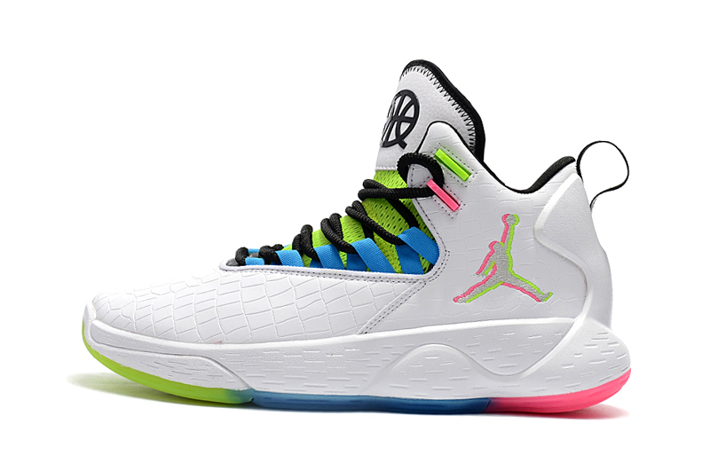 Jordan Super Fly MVP White Green Blue Black Shoes